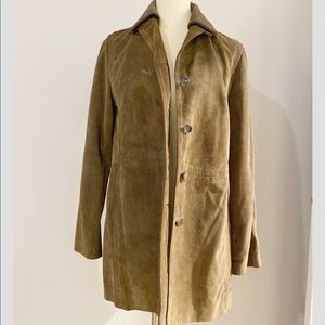 Banana Republic Suede Jacket Removable Collar EUC